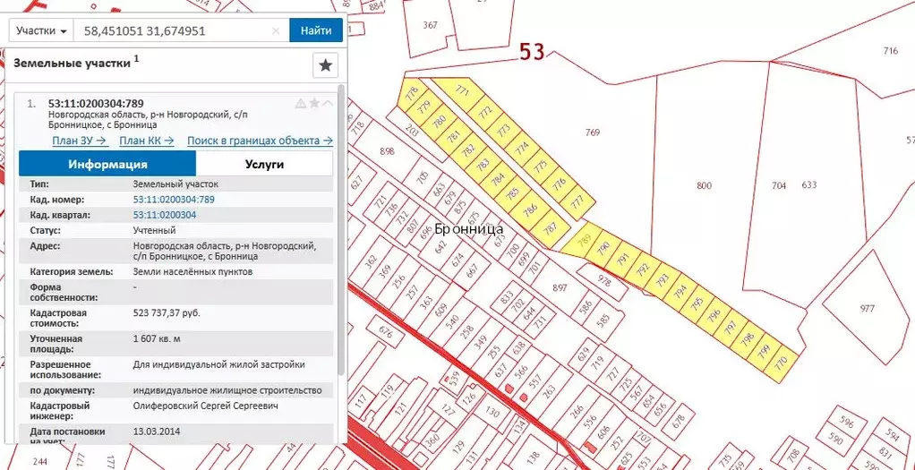 Бронница новгородская область карта