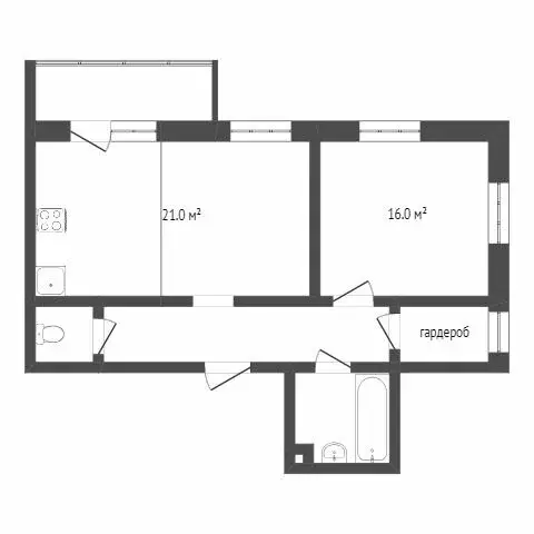 2-комнатная квартира: Омск, микрорайон Городок Нефтяников, улица 50 ... - Фото 1