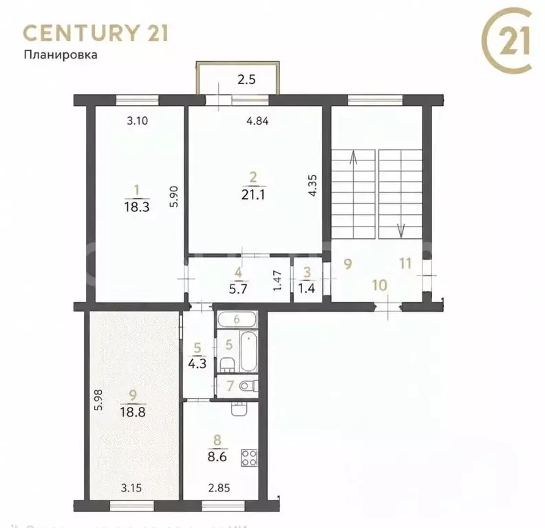 Комната Санкт-Петербург пос. Металлострой, Школьная ул., 7 (18.8 м) - Фото 2