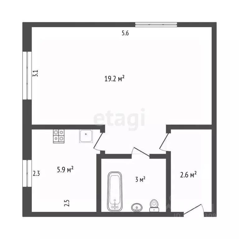1-к кв. Мордовия, Саранск ул. Тани Бибиной, 30 (31.0 м) - Фото 2