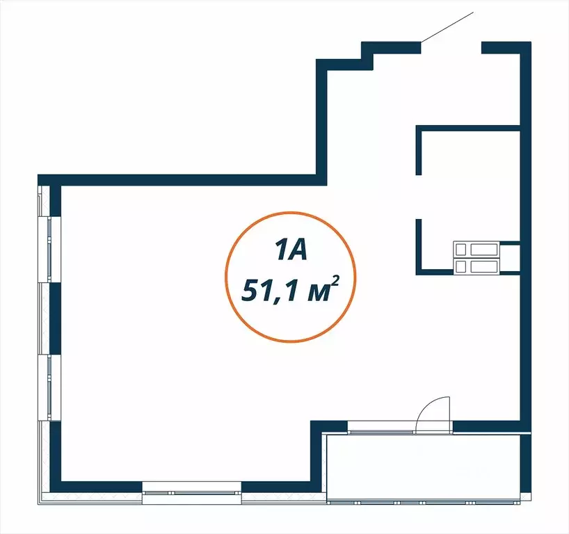 Студия Приморский край, Находка  (51.1 м) - Фото 2