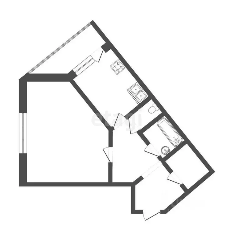 1-к кв. Тюменская область, Тюмень ул. Линейная, 11 (39.9 м) - Фото 1