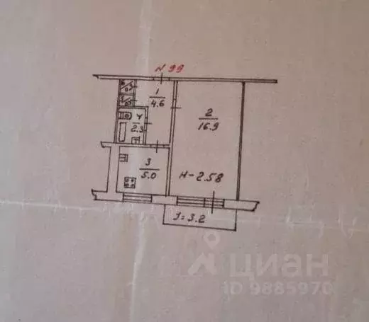 1-к кв. Ростовская область, Ростов-на-Дону ул. Лелюшенко (30.5 м) - Фото 1