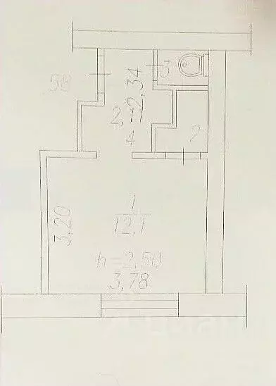 1-к кв. Кемеровская область, Новокузнецк ул. Климасенко, 12/2 (18.1 м) - Фото 1