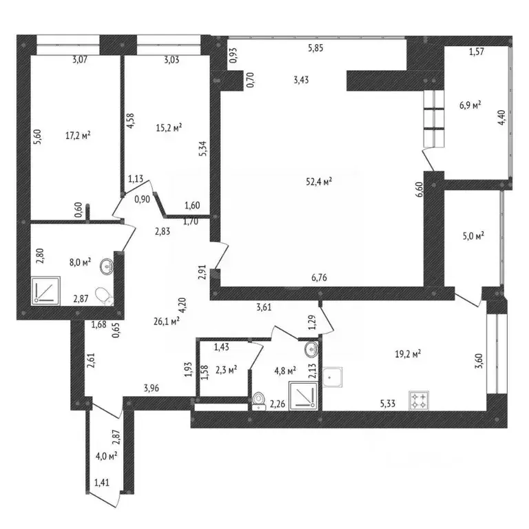 4-к кв. Башкортостан, Уфа Молодежный бул., 6/1 (161.1 м) - Фото 1