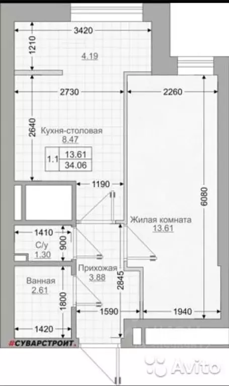 1-к кв. Татарстан, Казань ул. Рауиса Гареева, 105Б (33.0 м) - Фото 0