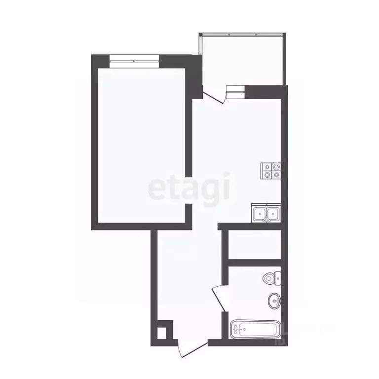 1-к кв. Тюменская область, Тюмень ул. Мельникайте, 2к18 (37.3 м) - Фото 2