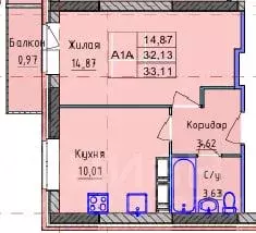 1-к кв. Ярославская область, Ярославль ул. Пашуковская, 11 (33.11 м) - Фото 2