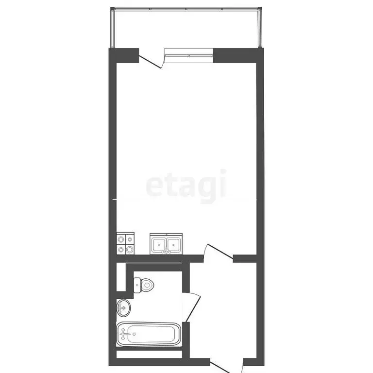 Квартира-студия: Якутск, улица Жорницкого, 29/1 (34.5 м) - Фото 0