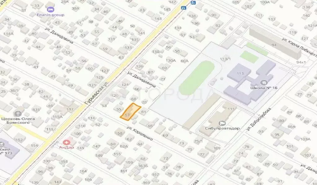 Участок в Новосибирская область, Новосибирск ул. Короленко, 57 (5.5 ... - Фото 1