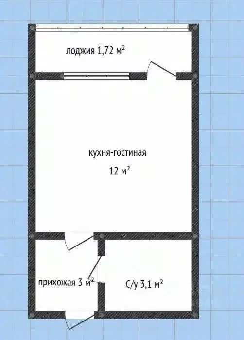 Студия Адыгея, Майкоп ул. К.А. Васильева, 1к2 (20.0 м) - Фото 2