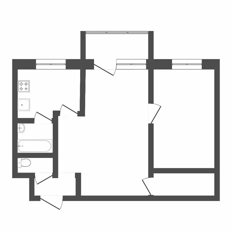 2-комнатная квартира: Тюмень, Тульская улица, 4 (41.5 м) - Фото 1