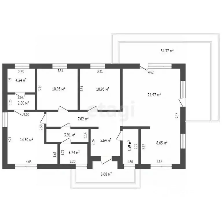Дом в Тюменская область, Тюмень СОСН Березовое Озеро тер.,  (105 м) - Фото 1