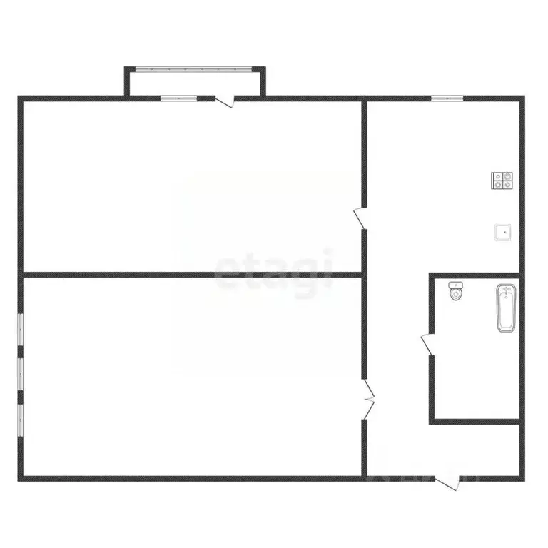 2-к кв. Костромская область, Нерехта ул. Дружбы, 1 (45.8 м) - Фото 1