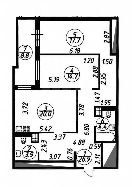 2-комнатная квартира: Санкт-Петербург, бульвар Александра Грина, 3 ... - Фото 2