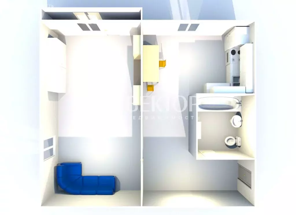 1-комнатная квартира: Ярославль, улица Добрынина, 10к5 (31.6 м) - Фото 2