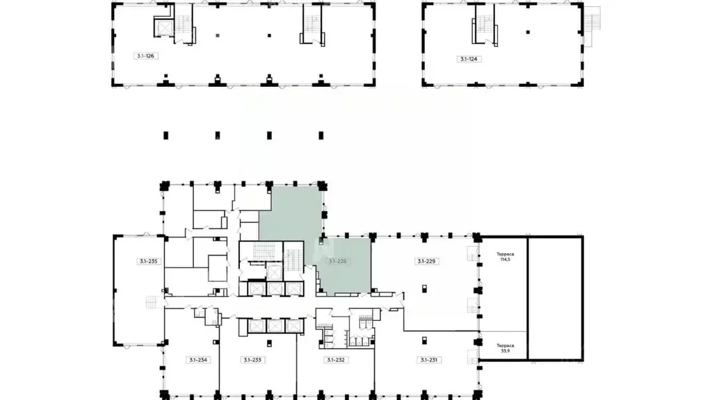 Помещение свободного назначения в Москва БК Прокшино тер., 3 (168 м) - Фото 2