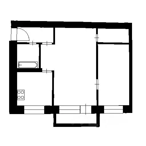 2-к кв. Башкортостан, Уфа Российская ул., 82/1 (45.0 м) - Фото 2