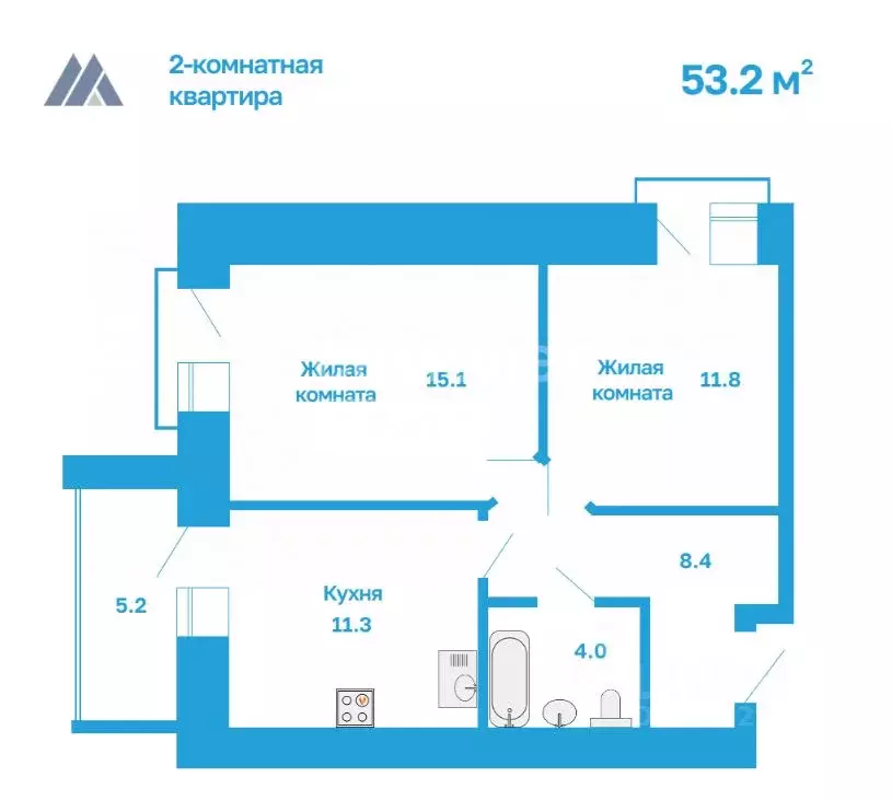 2-к кв. Амурская область, Благовещенский район, с. Чигири ул. ... - Фото 2