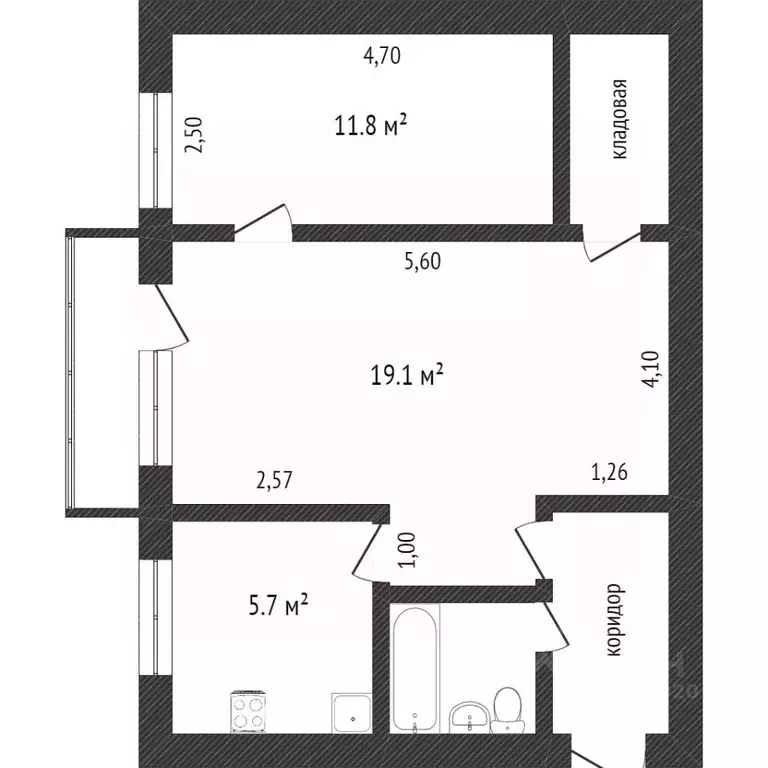 2-к кв. Ярославская область, Ярославль ул. Титова, 16 (43.3 м) - Фото 1