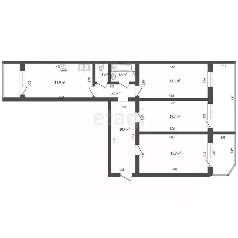 3-к кв. Марий Эл, Йошкар-Ола Пролетарская ул., 9Б (75.2 м) - Фото 1