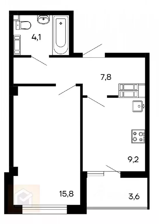 1-к кв. Севастополь ул. Токарева, 18В (40.5 м) - Фото 0