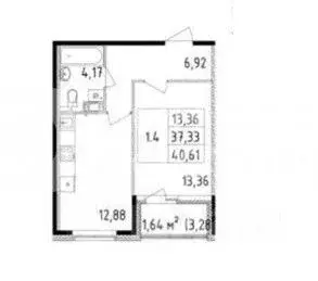1-к кв. Санкт-Петербург Белоостровская ул., 10к2 (37.4 м) - Фото 2