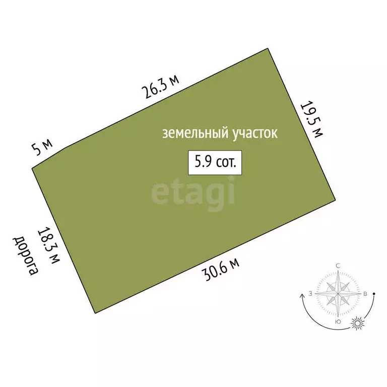 Участок в Тюмень, СНТ Сибиряк (5.86 м) - Фото 1