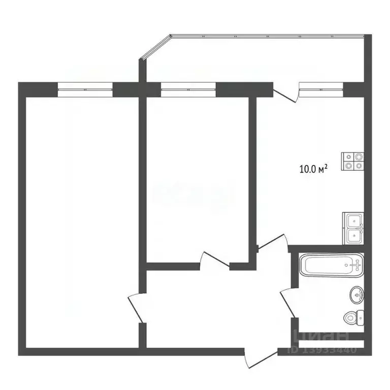 2-к кв. Тюменская область, Тюмень Депутатская ул., 112 (55.0 м) - Фото 2