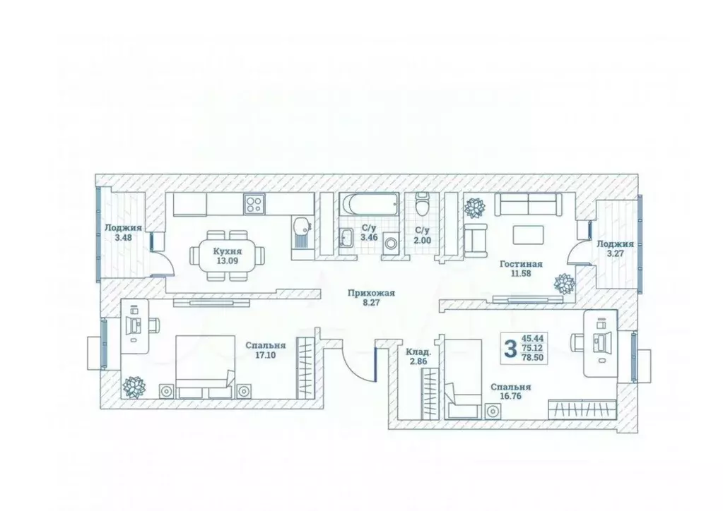 3-к кв. Московская область, Щелково городской округ, Монино пгт ул. ... - Фото 1