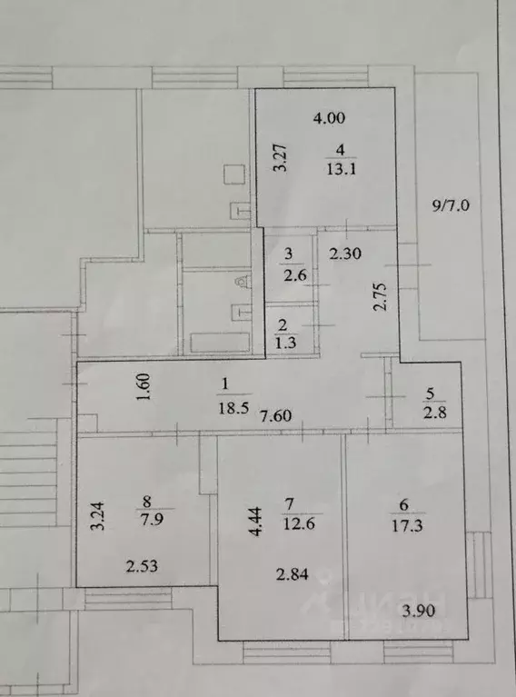 3-к кв. Башкортостан, Уфа Дагестанская ул., 17/1 (83.1 м) - Фото 1