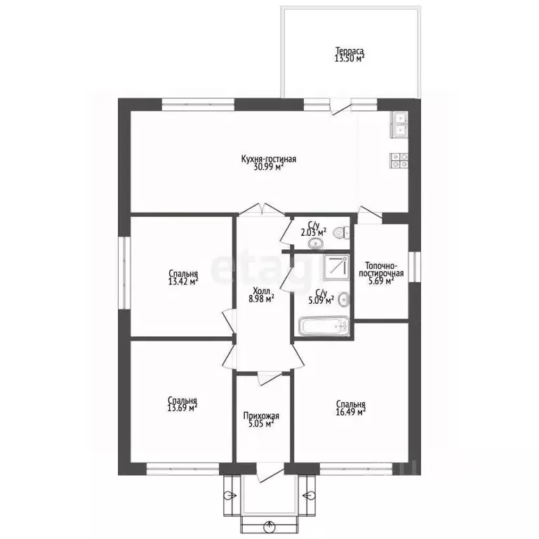 Дом в Ростовская область, Аксайский район, Ольгинская ст-ца ... - Фото 2