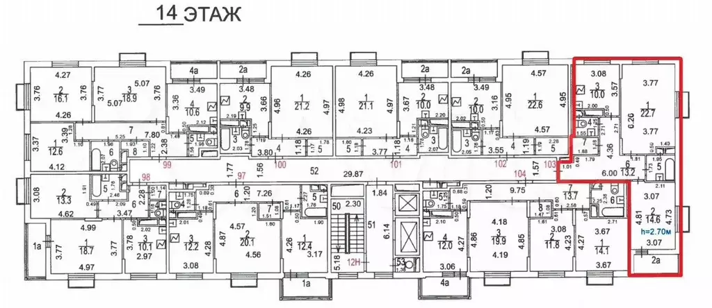 Аукцион: 2-к. квартира, 68 м, 14/16 эт. - Фото 1