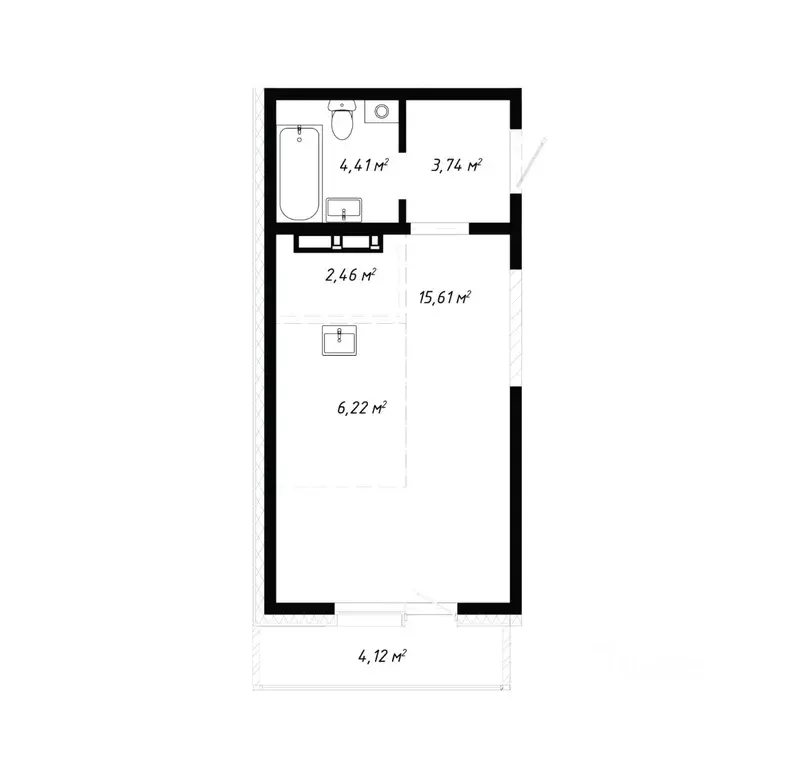 1-к кв. Иркутская область, Иркутск Правобережный округ, Кино жилой ... - Фото 1