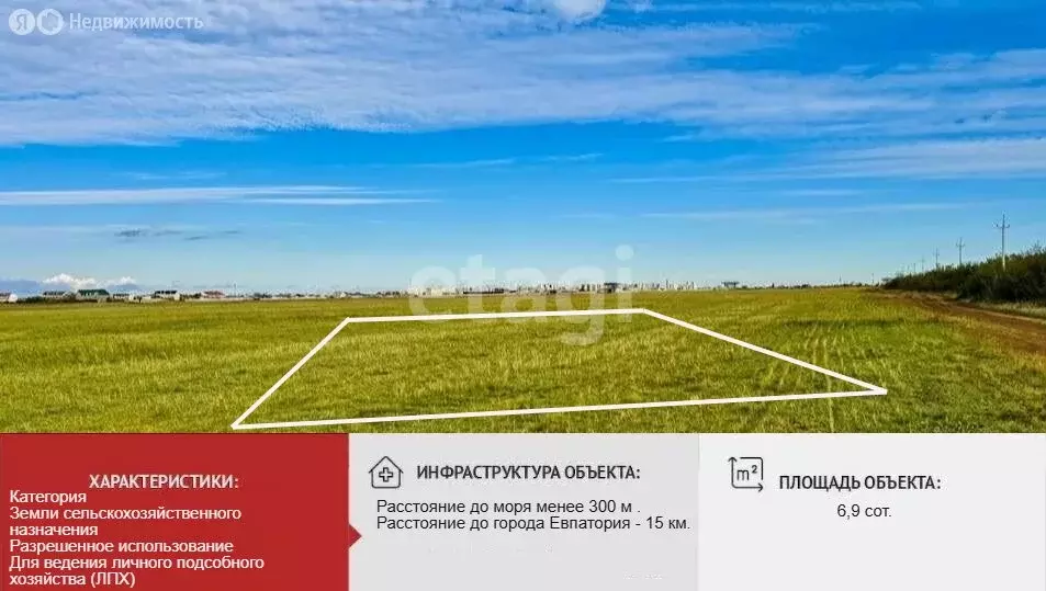 Участок в Сакский район, село Молочное (6.93 м) - Фото 2