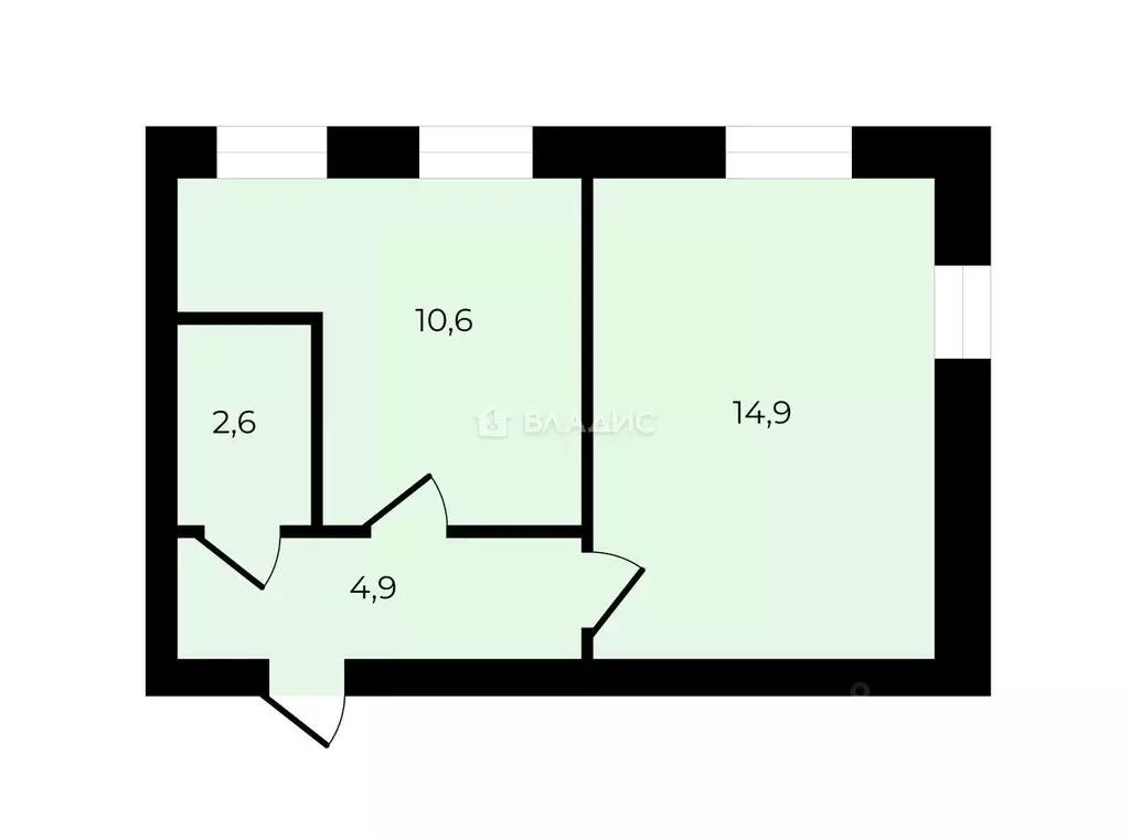 1-к кв. Нижегородская область, Семенов ул. Крупской, 18 (33.0 м) - Фото 2