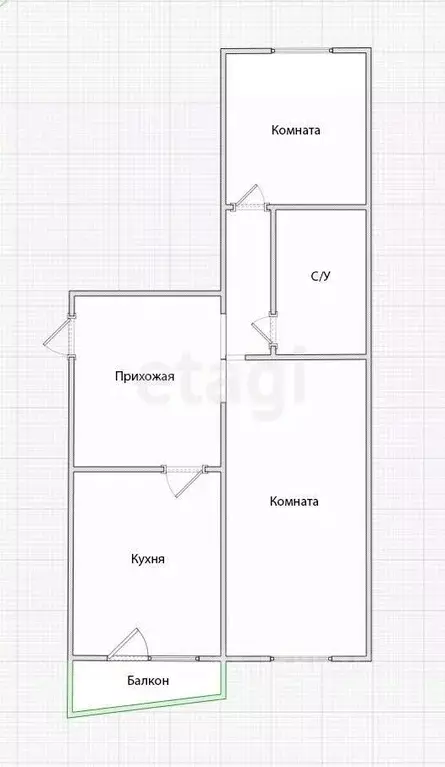 2-к кв. Приморский край, Владивосток ул. Вострецова, 4А (55.2 м) - Фото 1