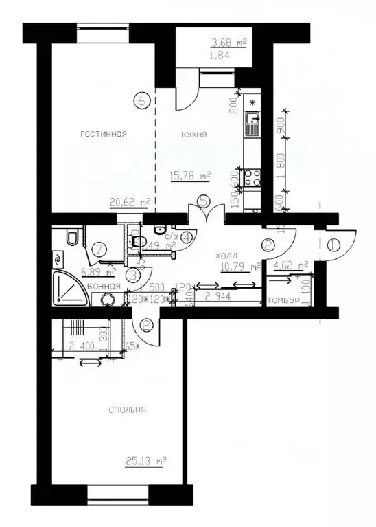 2-к кв. Башкортостан, Уфа ул. Ленина, 99 (84.8 м) - Фото 2