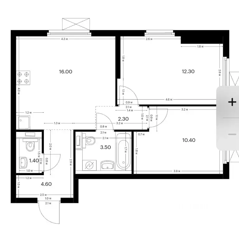 2-к кв. Москва Дорожная ул., 46к3 (51.0 м) - Фото 0