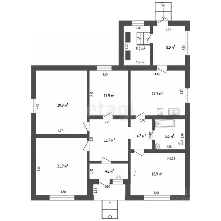 Дом в Воронежская область, Борисоглебский городской округ, с. ... - Фото 1