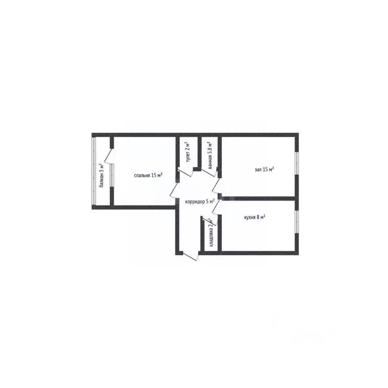 2-к кв. Адыгея, Майкоп ул. 12 Марта, 136 (50.8 м) - Фото 2