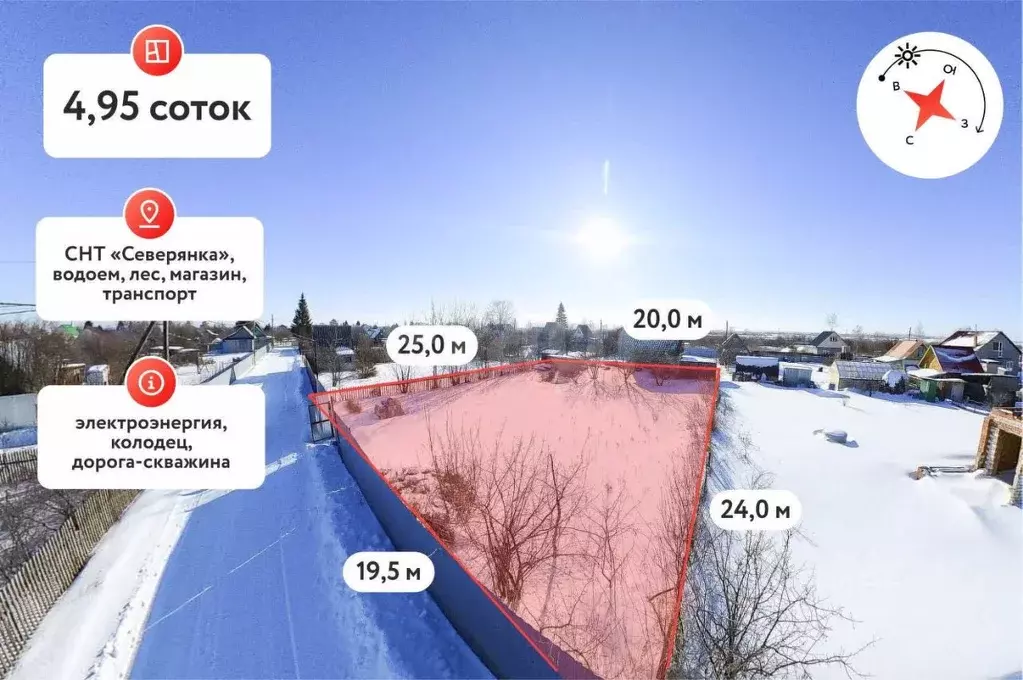 Участок в Тюменская область, Тюменский муниципальный округ, Северянка ... - Фото 1