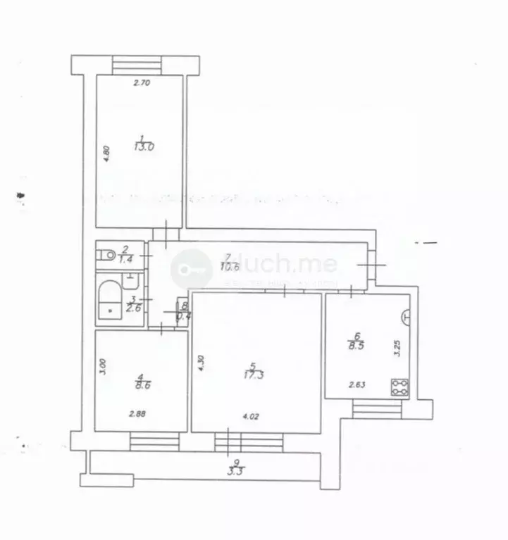 3-к кв. Татарстан, Казань ул. Рихарда Зорге, 57/29 (65.7 м) - Фото 1