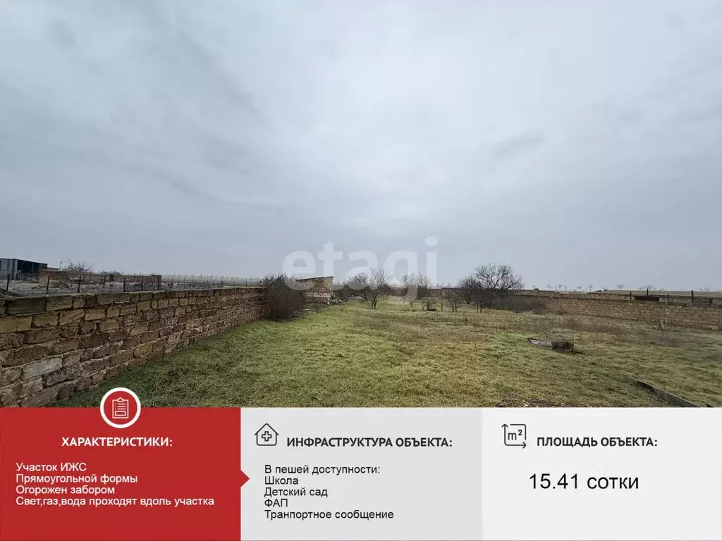 Участок в Крым, Сакский район, с. Столбовое  (15.41 сот.) - Фото 1