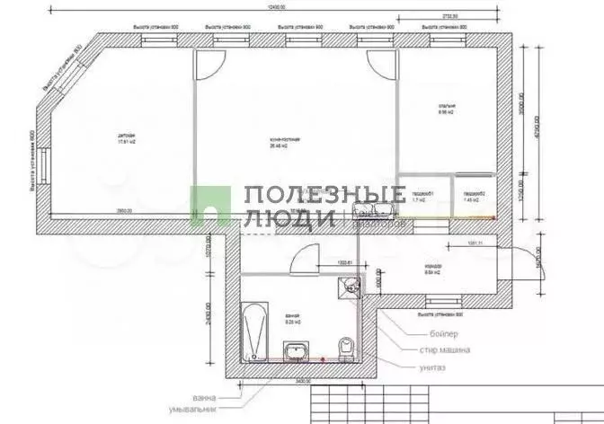 3-к. квартира, 74,5 м, 2/4 эт. - Фото 0