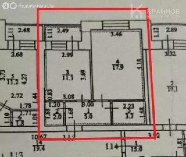 1-комнатная квартира: село Новая Усмань, Полевая улица, 33А/4 (39.7 м) - Фото 1