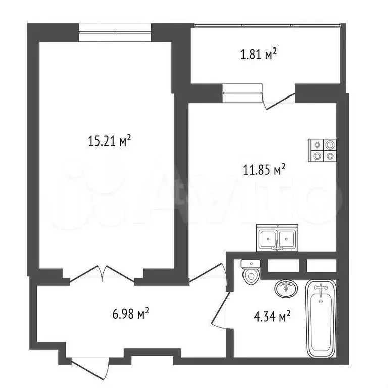 1-к. квартира, 40 м, 9/17 эт. - Фото 0