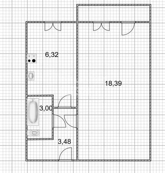 1-к кв. Ульяновская область, Ульяновск Хрустальная ул., 52 (32.5 м) - Фото 2