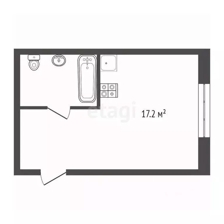 Комната Коми, Сыктывкар ул. Димитрова, 56 (17.2 м) - Фото 1