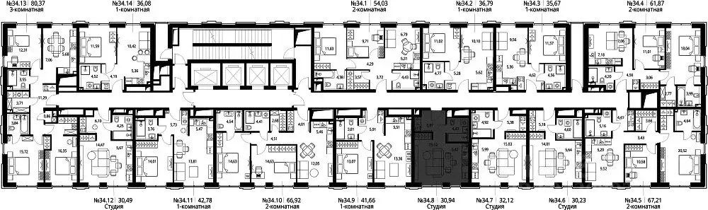 Студия Москва Ильменский проезд (31.62 м) - Фото 1